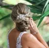2. 'Adelina' Silver & Pearl Bridal / Event Hair Comb  thumbnail