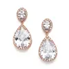 'Arabella' Cubic Zirconia Earrings - Rose Gold  thumbnail