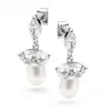'Bella' Pearl & Cubic Zirconia Bridal & Event Earrings thumbnail