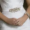 1. Gold Leaf 'Chloe' Bridal Belt Sash by Stephanie Browne  thumbnail