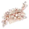  'Adelina' Rose Gold & Pearl Bridal / Event Hair Comb thumbnail