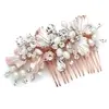 'Emilia' Rose Gold & Pearl Bridal / Event Hair Comb thumbnail