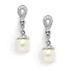 'Vintage' Cubic Zirconia Pavé Bridal Earrings - Clip On  thumbnail