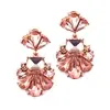 Rose Gold Art Deco Fan Earring  thumbnail