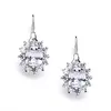 'Star' Vintage Oval Solitaire Cubic Zirconia Earrings thumbnail