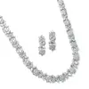 'Saskia' CZ Bridal Necklace with CZ Marquis Flowers thumbnail