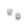 'Madison' Rose Gold Round Cubic Zirconia Stud Earrings thumbnail