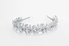 2. 'Leaves' Rhinestone and Pearl Silver Headband By Nestina thumbnail