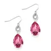 'Fuchsia' Crystal Teardrops Event Wire Earrings thumbnail