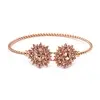 'Sunburst' Rose Gold Crystal Cuff Bracelet thumbnail