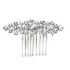 'Willa' Crystal Cluster Silver Comb thumbnail