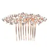 'Willa' Crystal Cluster Rose Gold Comb thumbnail