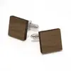 'Eternal Bird' Square Mahogany Wooden Cufflinks thumbnail