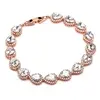'April' CZ Framed Pears Bracelet set in Rose Gold thumbnail