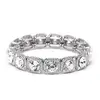 'Tansy II' Silver Stretch Bracelet with Crystals thumbnail