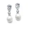 'Jordan' Cubic Zirconia and Pearl Earrings  thumbnail