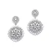 'Delilah' Vintage inspired CZ Bridal Earrings with Pave Drops thumbnail