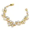 'Annabelle' Mosaic Shaped CZ Event Bracelet in 14K Gold Plating thumbnail