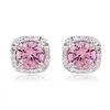 'Charlie' Pink Crystal Halo studs thumbnail