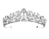 'Alexa' Rhinestone and CZ Marquis Tiara in Silver thumbnail