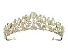 'Alexa' Rhinestone and CZ Marquis Tiara in Gold thumbnail