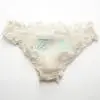 The Mrs Ivory 'Silk Bridal Knickers' Decadently embroidered in Aqua thumbnail