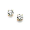 'Madison' 8mm Round Cubic Zirconia Gold Stud Earrings thumbnail