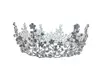 1. 'Silver Crown' A Statement Bridal Crown with Silver flowers, Pearl beads and Crystals thumbnail