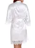2. Satin robe with lace edging and Rhinestone embellished 'Bride'  thumbnail