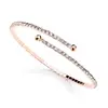 'Tara' Rose Gold Coil CZ Bracelet  thumbnail