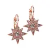 'Celestial Star' euro wire drop rose gold earrings thumbnail
