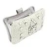 1. Sassy - Pearl and crystal beaded bridal clutch thumbnail