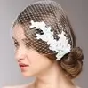 1. Beautiful Champagne  Pearl Beaded Bird Cage / Veil  thumbnail