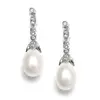 'Annette' Ivory Pearl & Cubic Zirconia Earrings thumbnail
