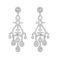 'Diva' Cubic Zirconia Chandelier Event Earrings