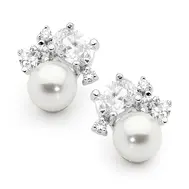 'Eternity' Cubic Zirconia & Pearl Earrings