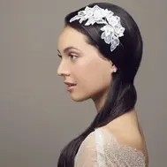 'Clementine' Bridal Hair Comb - White