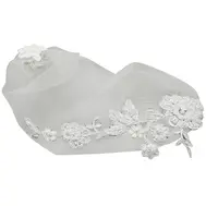 'Georgia' Embroidered Lace Wedding / Debutante Veil - White
