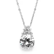 'Victoria II' Cubic Zirconia Wedding Pendant and Necklace - Last One!