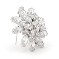 Radiant Cubic Zirconia Layered Brooch