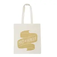 'Maid of Honour' Glitter Tote - Gold
