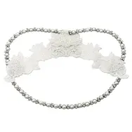 2. Cathleen Jia 'Rosalee' Pearl & Lace Bridal Head Jewel thumbnail