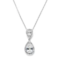 'Scarlette II' Cubic Zirconia Teardrop Pendant