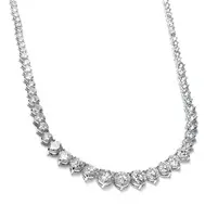 'Madison' Graduated Cubic Zirconia Tennis Necklace