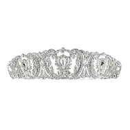 'Duchess' Vintage Wedding Tiara with Pavé Crystals
