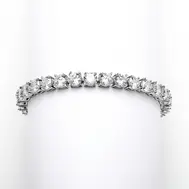 'Glamorous' Silver Rhodium Tennis Bracelet