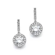 'Karlie' Earrings with Brilliant Cubic Zirconia Drop