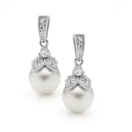 'Forever' Pearl & Crystal Earrings