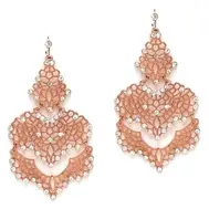 'Filigree' Statement Earrings - Rose Gold - LAST PAIR.