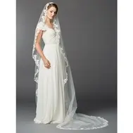 'Forever' Cathedral Mantilla Veil - Ivory